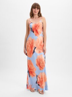 Artikelbild Damen Sommerkleid - Bellah von mbyM in orange hellblau gemustert