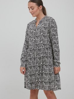 Artikelbild Damen Sommerkleid - IHVERA von Ichi in schwarz gemustert