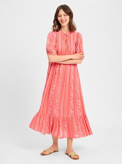 Artikelbild Damen Sommerkleid - YASBella von Y.A.S in koralle grün gemustert