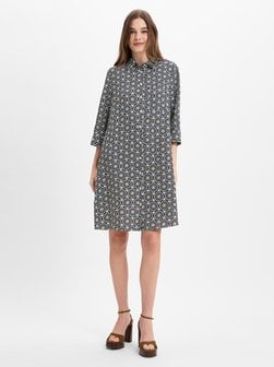 Artikelbild Damen Sommerkleid aus Leinen von Marc O'Polo in schwarz weiß uni