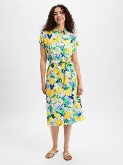 Artikelbild Damen Sommerkleid von Marie Lund Collection in gelb beige gemustert