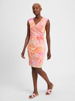 Artikelbild Damen Sommerkleid von Cartoon in orange pink gemustert