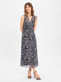 Artikelbild Damen Sommerkleid von Cartoon in schwarz weiß gemustert