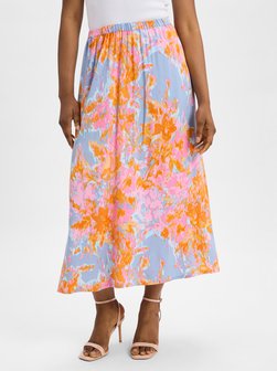 Artikelbild Damen Sommerrock - Aveline von mbyM in orange hellblau gemustert