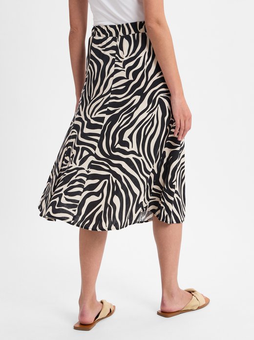 Damen Sommerrock mit Leinen-Anteil