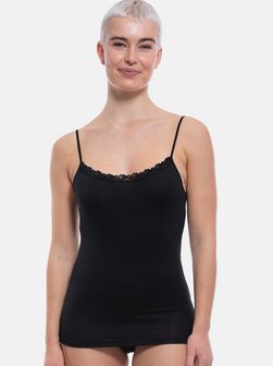 Artikelbild Damen Spaghetti Top - 2er Pack Cosy von Nina von C. in schwarz uni