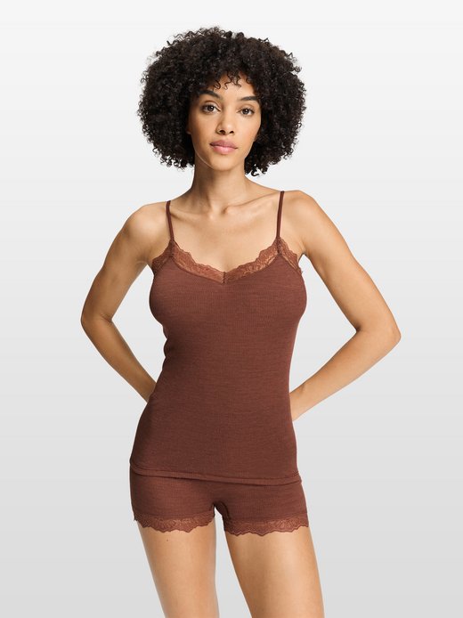 Damen Spaghettitop  -  Woolen Lace
