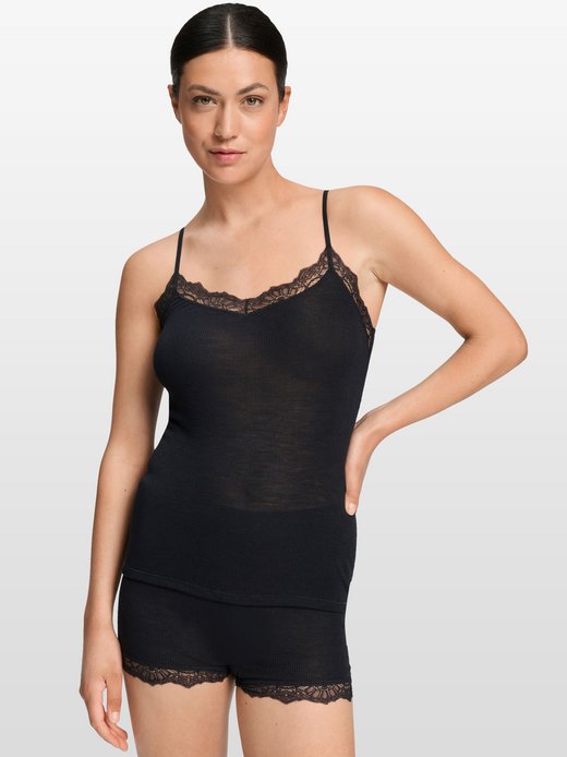 Damen Spaghettitop  -  Woolen Lace