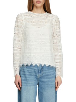 Damen Spitzen-Blusenshirt