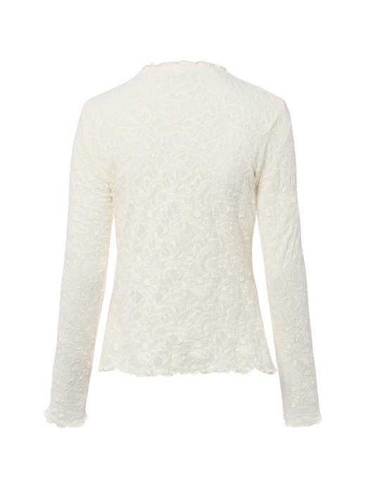 Damen Spitzen-Langarmshirt