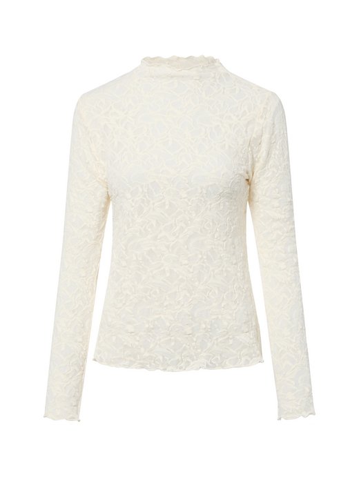 Damen Spitzen-Langarmshirt