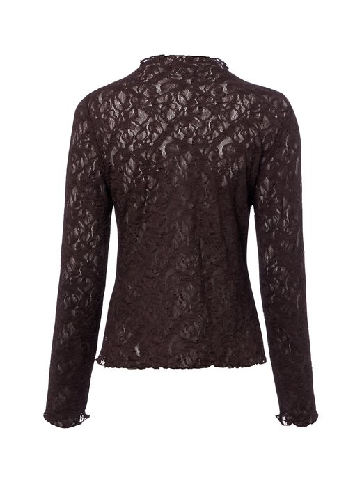 Damen Spitzen-Langarmshirt