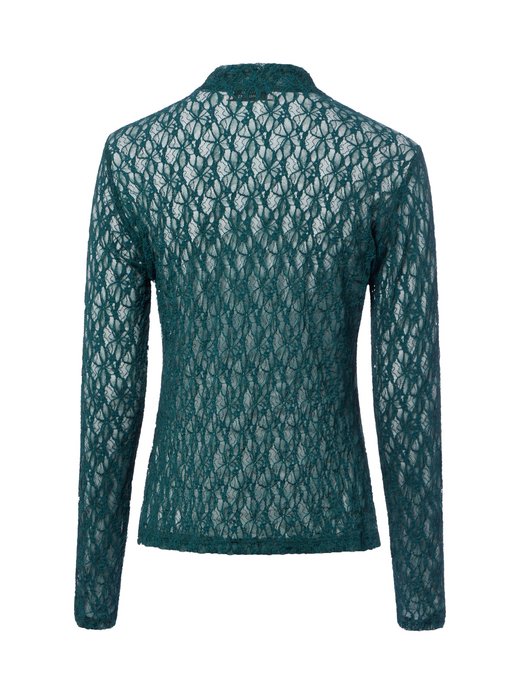 Damen Spitzen-Langarmshirt