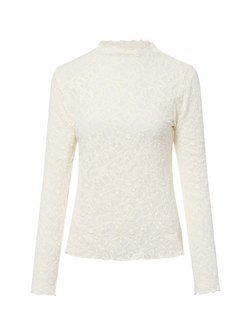 Damen Spitzen-Langarmshirt