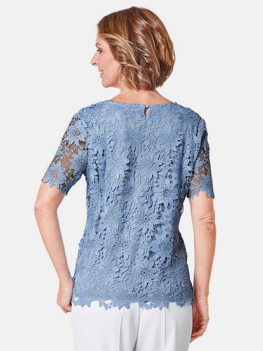 Damen Spitzenbluse