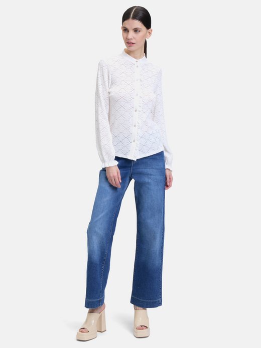 Damen Spitzenbluse