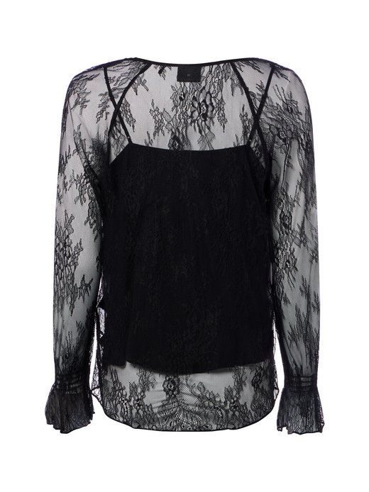 Damen Spitzenbluse