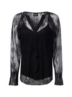 Damen Spitzenbluse