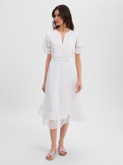 Damen Spitzenkleid mit Leinenanteil - Doralia