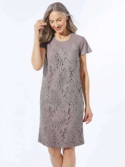 Artikelbild Damen Spitzenkleid von Goldner in taupe gemustert