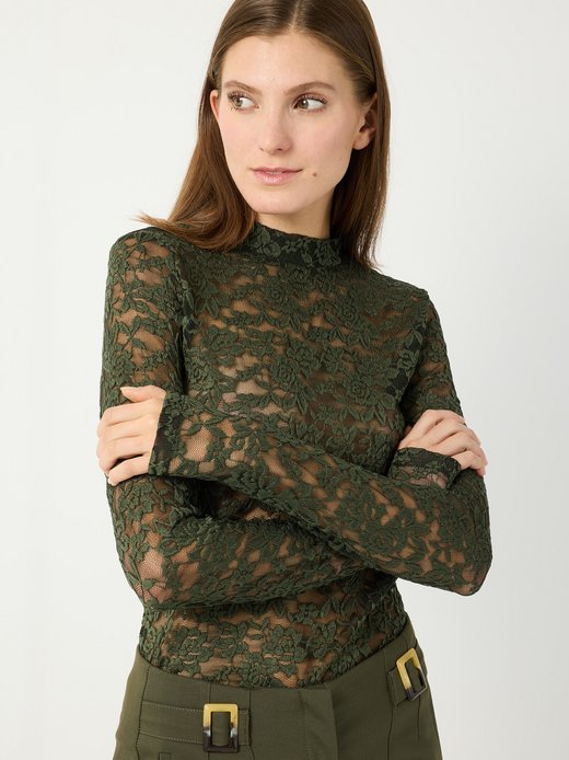 Damen Spitzenshirt