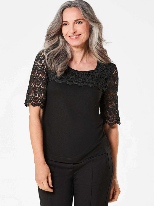 Damen Spitzenshirt