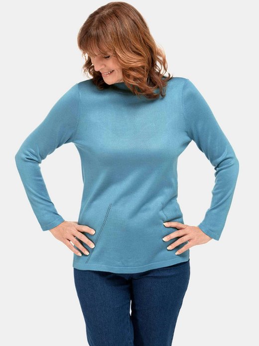 Damen Stehbundpullover