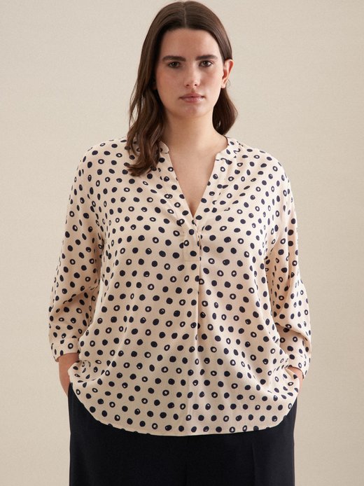 Damen Stehkragenbluse - Curvy