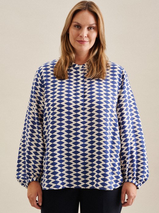 Damen Stehkragenbluse - Curvy