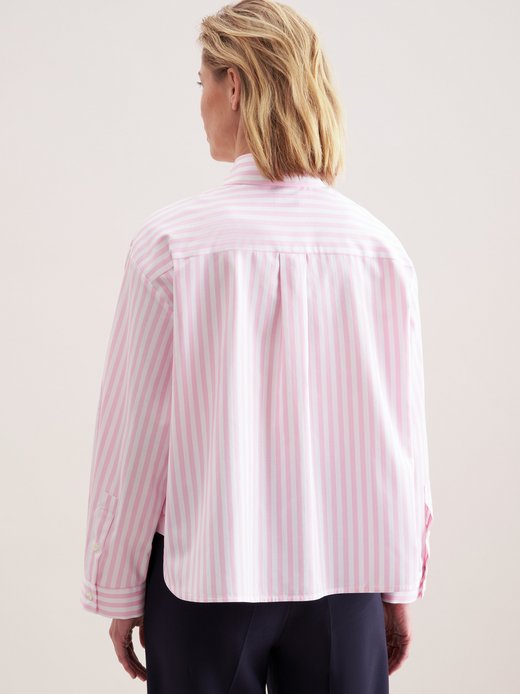 Damen Stehkragenbluse - Gestreift