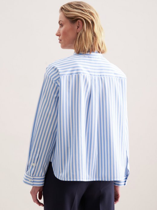 Damen Stehkragenbluse - Oversized Fit