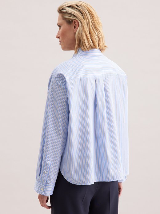 Damen Stehkragenbluse - Oversized Fit