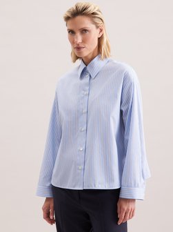 Damen Stehkragenbluse - Oversized Fit