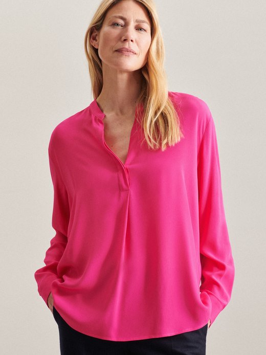 Damen Stehkragenbluse - Regular Fit