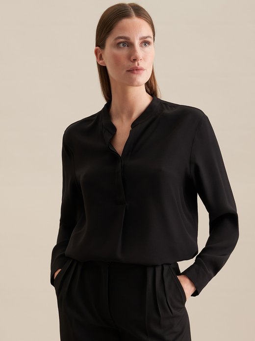 Damen Stehkragenbluse - Regular Fit