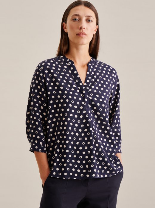 Damen Stehkragenbluse - Regular Fit