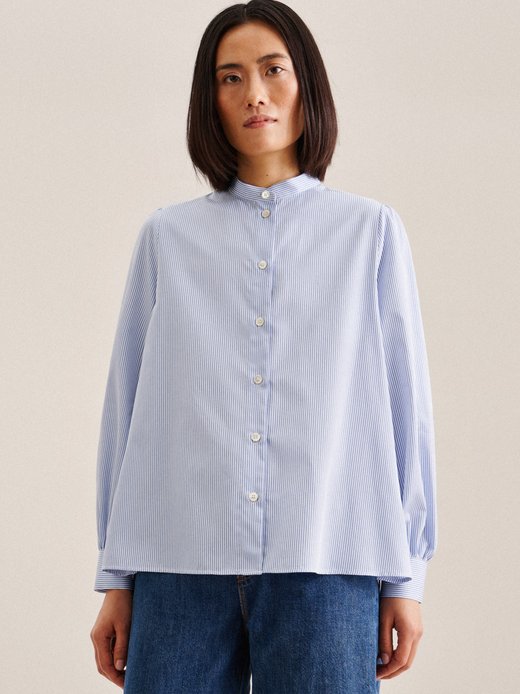 Damen Stehkragenbluse - Regular Fit