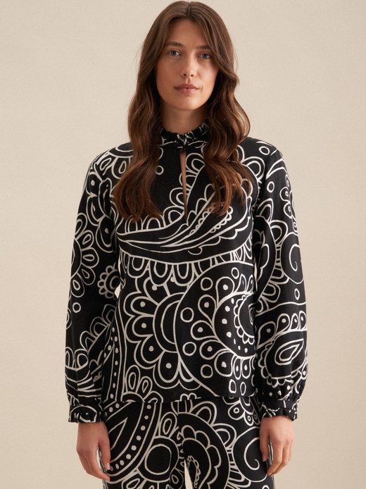 Damen Stehkragenbluse - Regular Fit