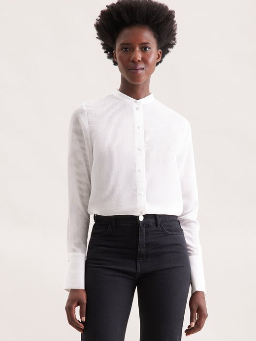 Damen Stehkragenbluse - Regular Fit