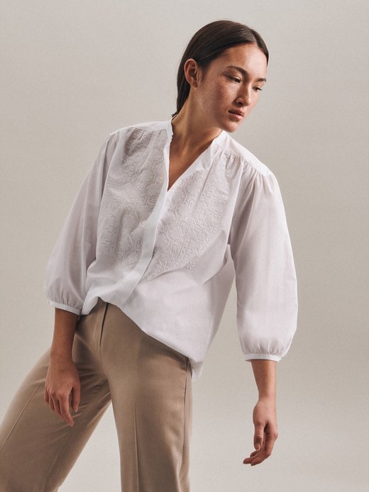 Damen Stehkragenbluse - Regular fit Fit