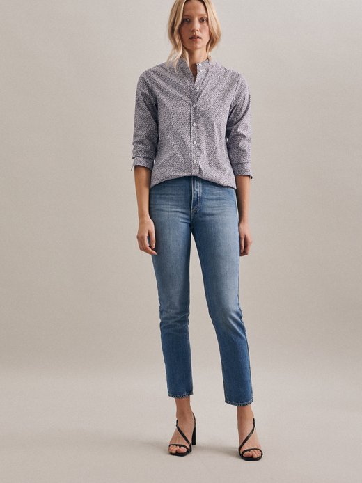 Damen Stehkragenbluse - Slim fit Fit