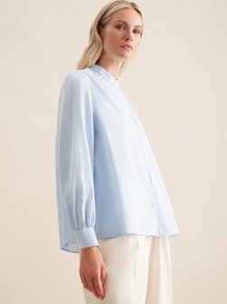 Damen Stehkragenbluse - Streifen