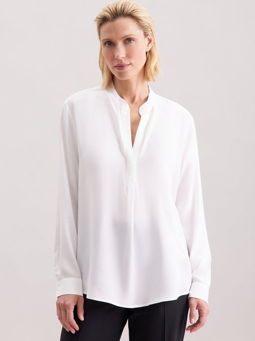 Damen Stehkragenbluse - Uni