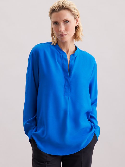 Damen Stehkragenbluse - Uni