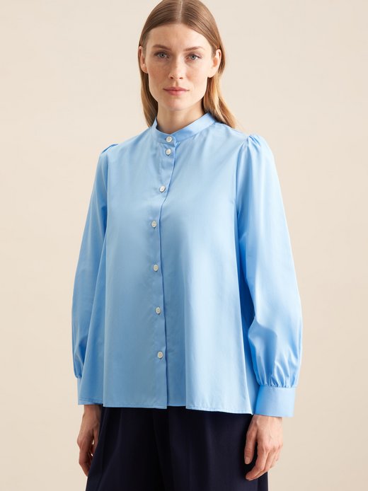 Damen Stehkragenbluse - Uni