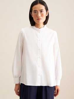 Damen Stehkragenbluse - Uni