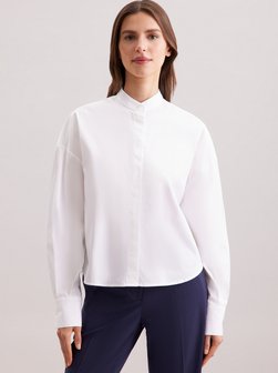 Damen Stehkragenbluse - Uni