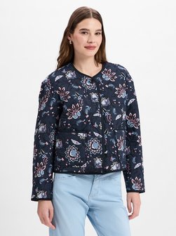 Artikelbild Damen Stepp-Kastenjacke von Marie Lund in marine altrosa gemustert