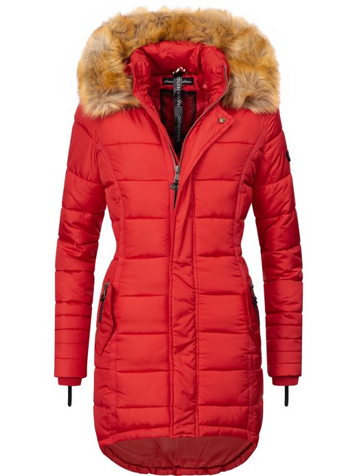 Damen Steppmantel - Papaya