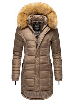 Artikelbild Damen Steppmantel - Papaya von Navahoo in taupe uni